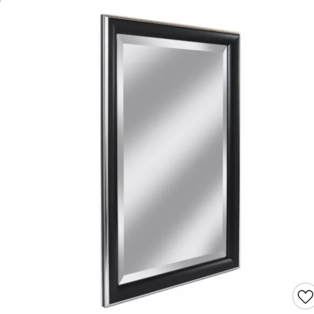 Cypress Black/Silver Framed Beveled